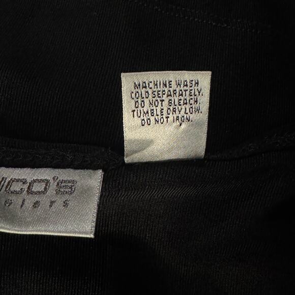 Chico’s Travelers SZ 2 (Large) Tank Top Lace Trim Liquid Knit Adjustable Straps - Picture 7 of 8